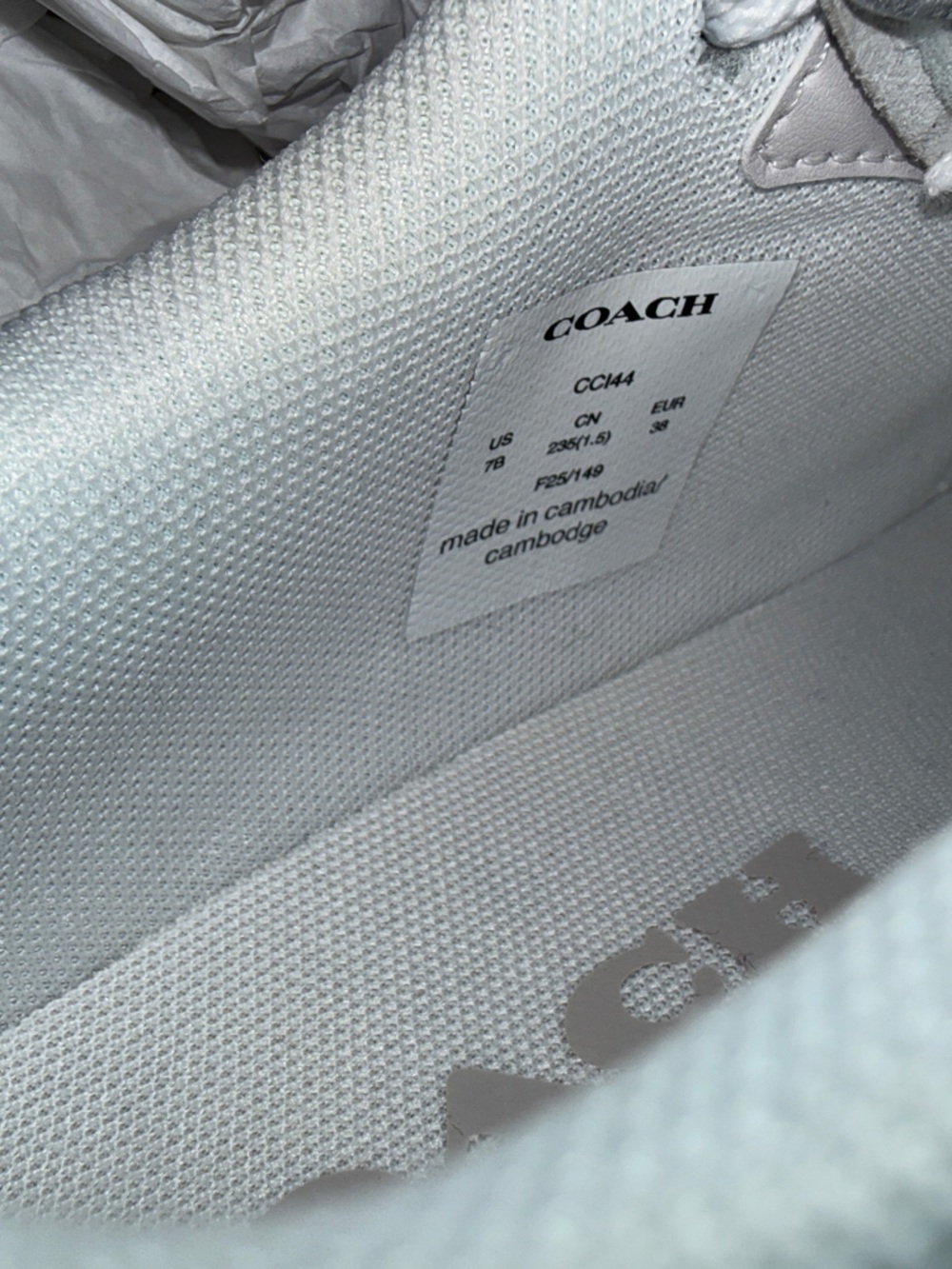 Coach Silver Metallic Sneakers - Picture 2 of 8